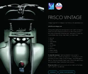 Friscovintage.com(FRISCO VINTAGE VESPA) Screenshot