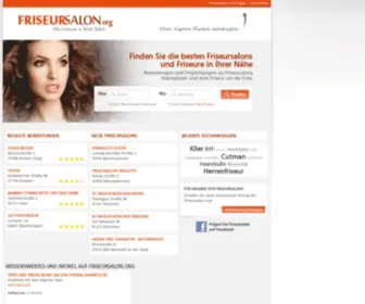 Friseursalon.org(Friseursalons und Friseure suchen und finden mit Bewertungen auf) Screenshot