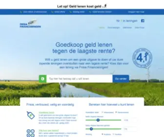 Frisia.nl(Lenen bij Frisia Financieringen) Screenshot