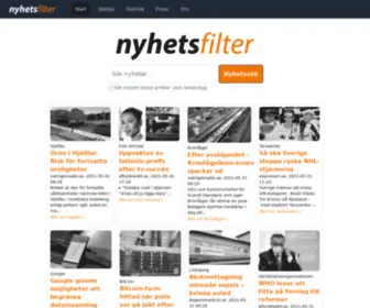 Frisim.com(Nyhetsfilter erbjuder nyhetssökning bland nyhetsartiklar på svenska) Screenshot