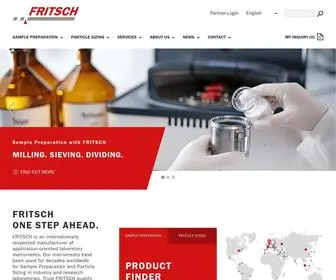 Fritsch-International.com(FRITSCH Sample Preparation and Particle Sizing) Screenshot