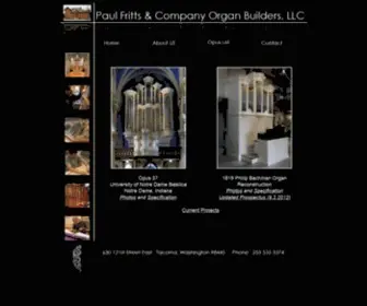 Frittsorgan.com(Paul Fritts and Company) Screenshot