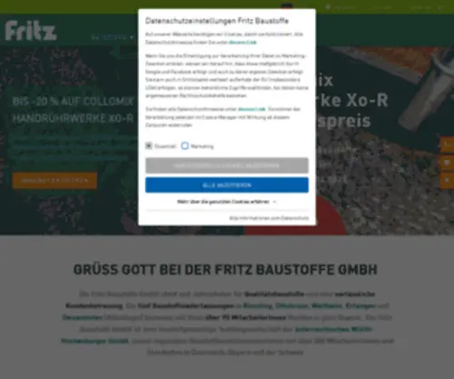 Fritz-Baustoffe.de(Fritz Baustoffe) Screenshot