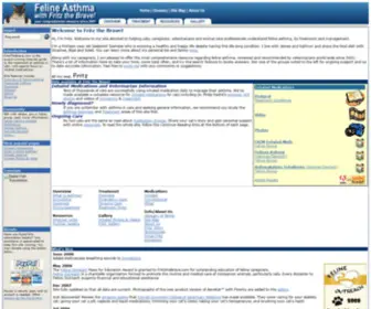 Fritzthebrave.com(Feline Asthma with Fritz the Brave) Screenshot