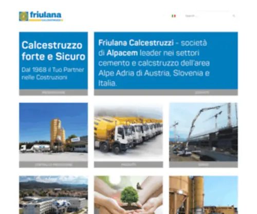 Friulanacalcestruzzispa.it(FRIULANA CALCESTRUZZI è un'azienda del Friuli Venezia Giulia con sede a Pordenone che opera nel settore dei calcestruzzi preconfezionati) Screenshot