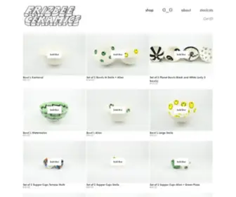 Frizbeeceramics.com(Frizbee ceramics' porcelain range) Screenshot