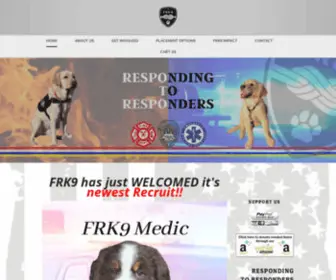 FRK9.org(1st Responder Canine (FRK9) is a 501(c)(3)) Screenshot