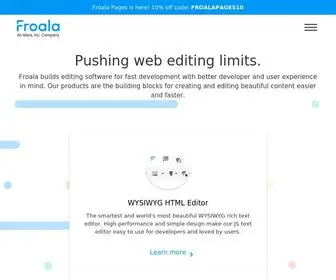 Froala.com(Web Editing Software for Better Development and UX) Screenshot