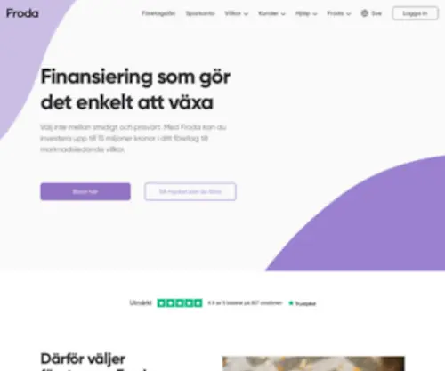 Froda.se(Företagslån) Screenshot