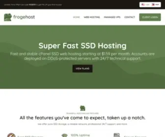 Froge.host(Super Fast NVMe SSD Hosting) Screenshot