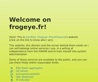 Frogeye.fr(Welcome on) Screenshot
