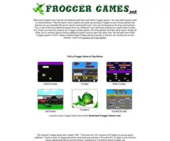 Froggergames.net(Frogger Games) Screenshot