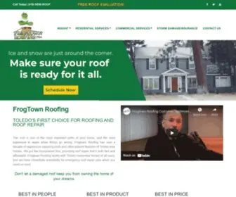 Frogtownroofing.com(Roof Replacement & Repair Toledo OH) Screenshot