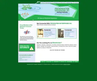 Frogwater.com(GET CONNECTED WITH FROGWATER ENTERPRISES INC) Screenshot