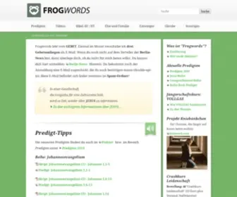 Frogwords.de(Startseite) Screenshot