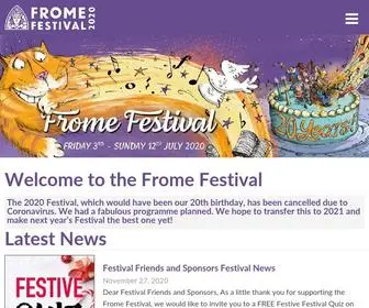 Fromefestival.co.uk(Frome's Local Festival 3rd) Screenshot