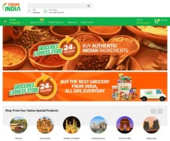 Fromindia.com(Online shopping site from India in Singapore for buying Indian Product) Screenshot