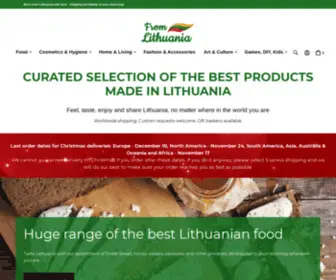 Fromlithuania.org(Lithuanian food & other products store) Screenshot