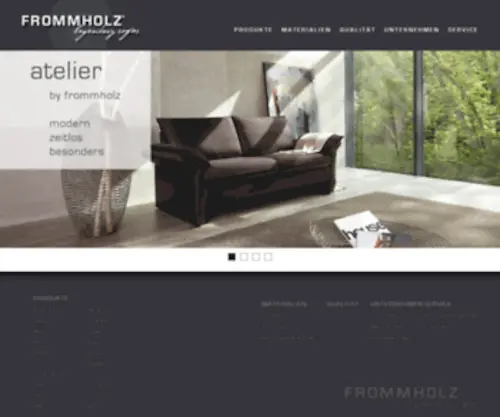 Frommholz.de(Hochwertige Polstermöbel und Sofas für legendäre Momente) Screenshot