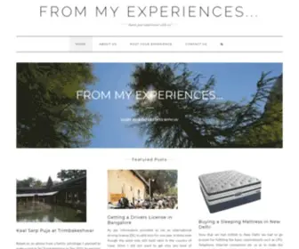 Frommyexperiences.com(From My Experiences) Screenshot