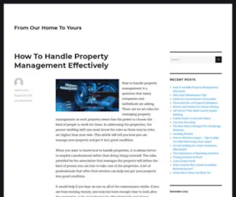 Fromourhometoyours.net(From Our Home To Yours) Screenshot