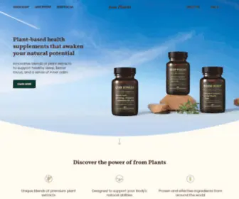 Fromplants.me(Plant-based dietary supplements that awaken your natural potential) Screenshot
