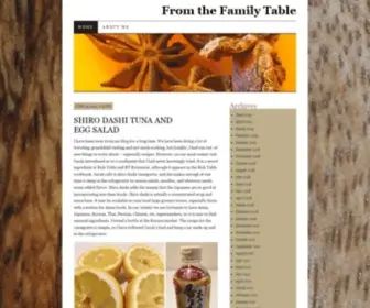 Fromthefamilytable.com(All things about food) Screenshot