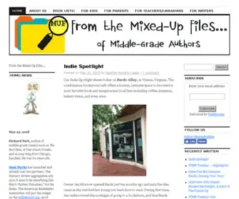 Fromthemixedupfiles.com(Mixed Up Files for Middle Grade Authors) Screenshot