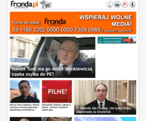 Fronda.pl(Najnowsze informacje z polski i świata. Fronda) Screenshot