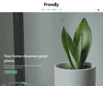 Frondlyplants.com(Indoor Plants and Modern Pots) Screenshot