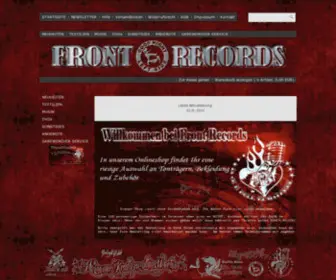 Front-Records.com(Herzlich Willkommen bei Front) Screenshot