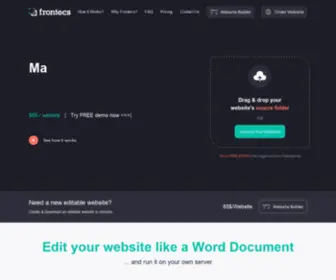 Frontecs.com(Website Editor) Screenshot