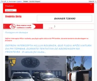 Fronteiraalerta.com.br(Fronteira Alerta) Screenshot