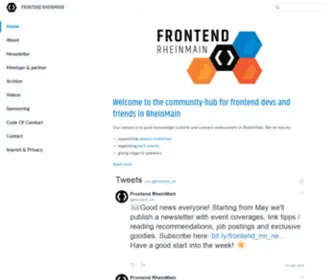 Frontend-Rheinmain.de(Frontend RheinMain) Screenshot