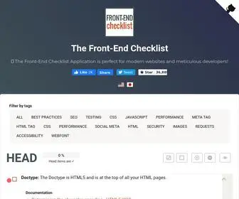 Frontendchecklist.io(Your best Front) Screenshot