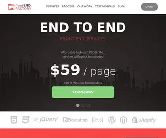 Frontendfactory.com(Front end Factory) Screenshot