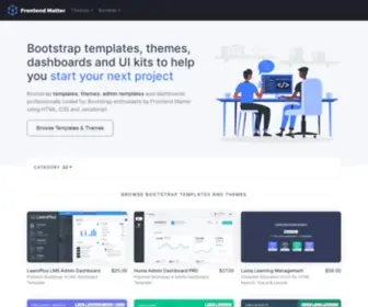 Frontendmatter.com(Bootstrap Templates) Screenshot