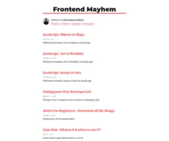 Frontendmayhem.com(All posts) Screenshot