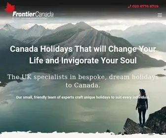 Frontier-Canada.co.uk(Tailor-made Holidays to Canada) Screenshot