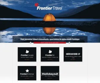 Frontier-Travel.co.uk(Holidays and honeymoons to Canada) Screenshot