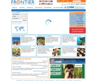 Frontier-Usa.org(Gap Years and Volunteering Abroad with Frontier) Screenshot