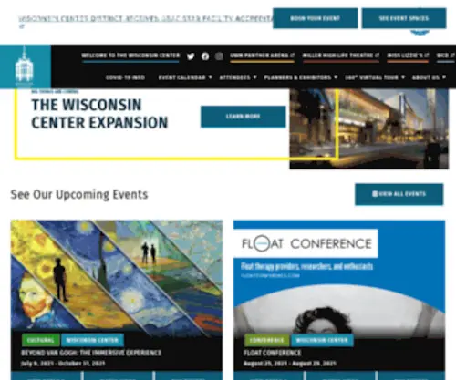 Frontierairlinescenter.org(Wisconsin premier convention center) Screenshot