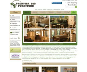 Frontierlogfurniture.com(Rustic Log Furniture from Montana for Over 35 Years) Screenshot