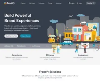 Frontify.com(Best-in-class software for simplifying brand management through a platform) Screenshot