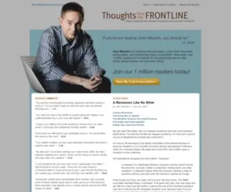 Frontlinethoughts.com(Financial & Economic News) Screenshot