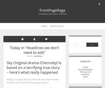 Frontpagerage.com(An unfiltered look at your daily news) Screenshot