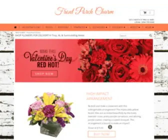 Frontporchcharm.net(Troy Florist) Screenshot