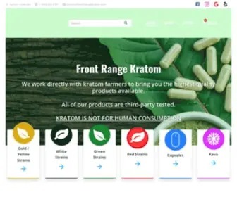 Frontrangekratom.com(Front Range is a Top Kratom Vendor) Screenshot