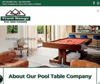 Frontrangepooltables.com(Front Range Pool Table Company) Screenshot