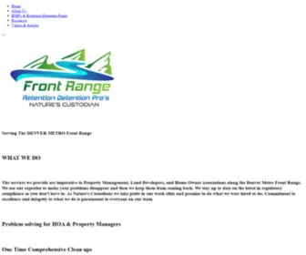 Frontrangerdpros.com(Front Range Retention Detention Pro's) Screenshot